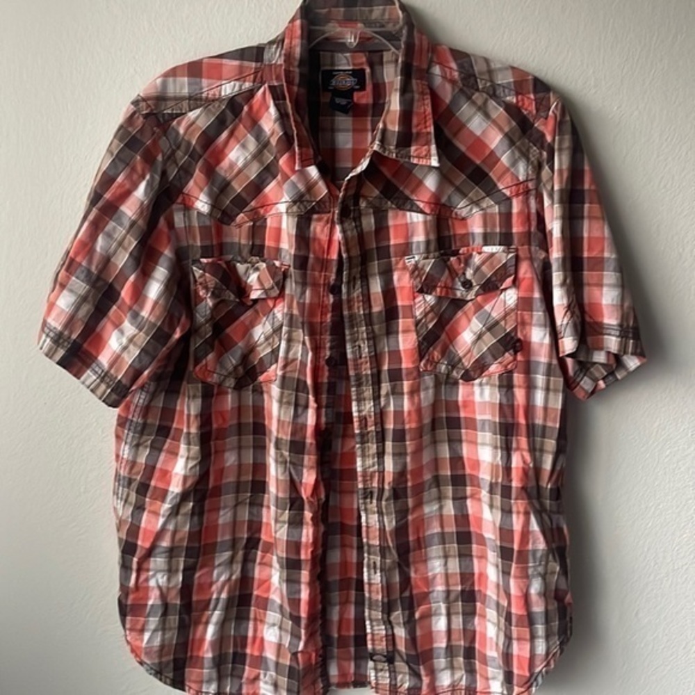 Dickies shirt button up plaid western themed size 2XL men's